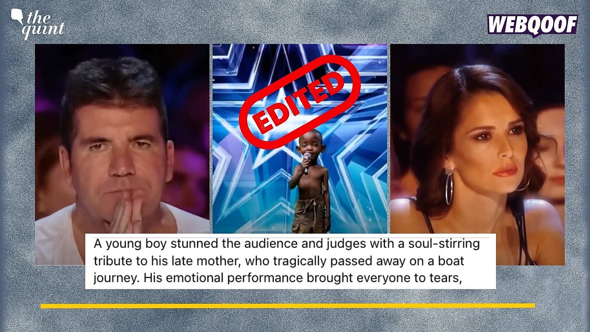 <div class="paragraphs"><p>Fact-Check: The video is edited. The original video shows a contestant's performance on X-Factor UK in 2015.</p></div>