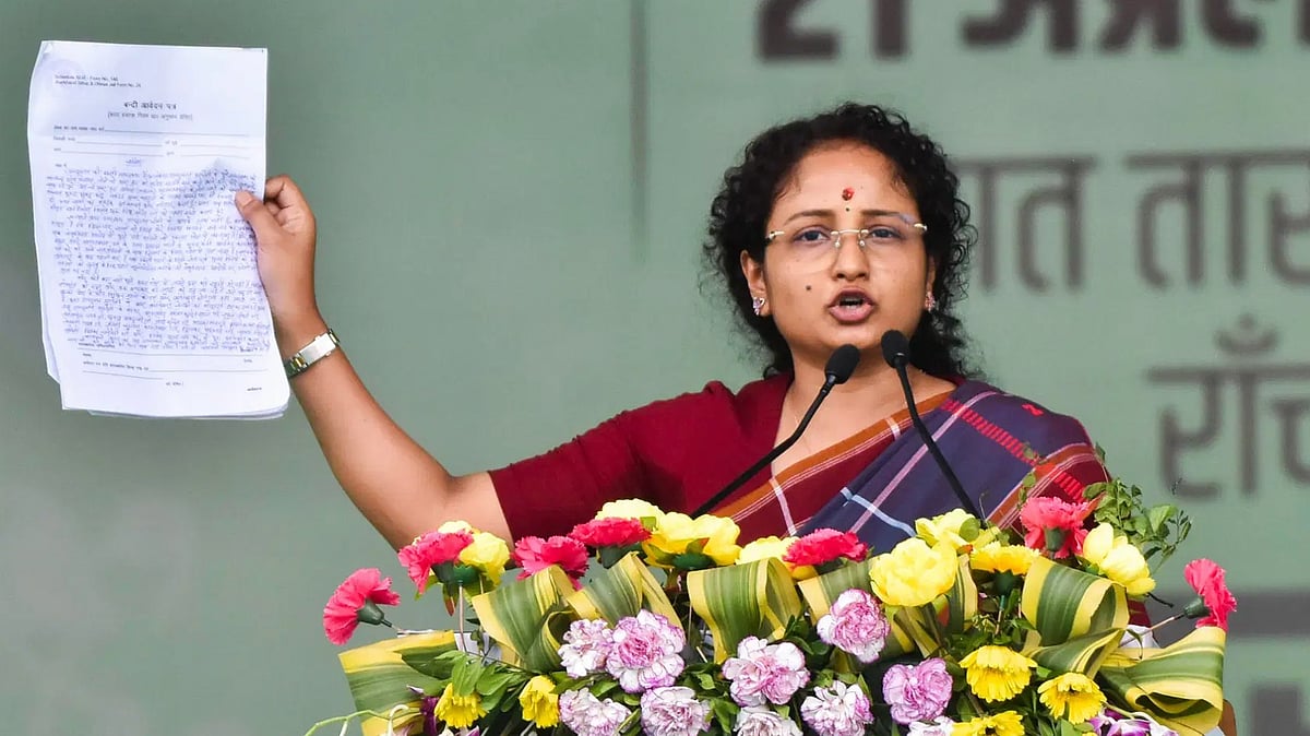 <div class="paragraphs"><p>File photo of former Jharkhand CM Hemant Soren's wife Kalpana Soren.</p></div>