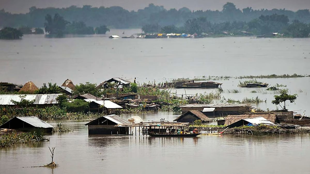 <div class="paragraphs"><p>Image used for representation only. A submerged village in flood-affected Morigaon district in Assam.</p></div>