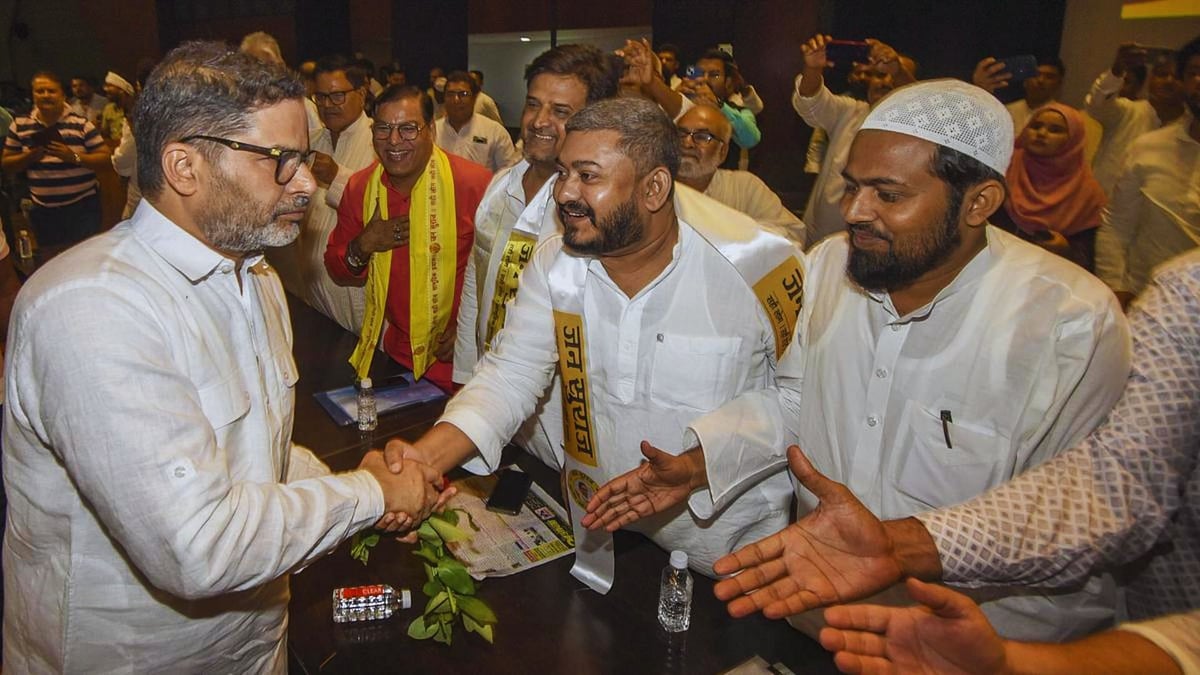 <div class="paragraphs"><p>Jan Suraaj chief Prashant Kishor during Muslim Cell’s meetings, in Patna, on September 1, 2024.</p></div>