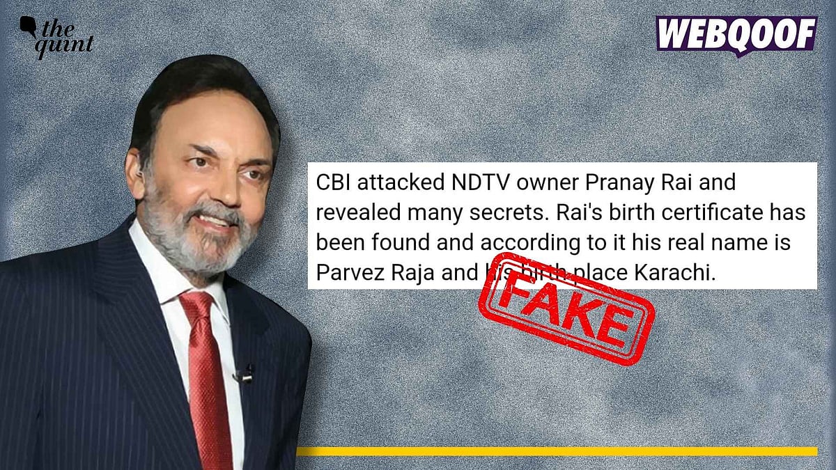 <div class="paragraphs"><p>Fact-check: Viral posts claiming that Prannoy Roy's real identity is a Muslim and has Karachi origins are fake.</p></div>