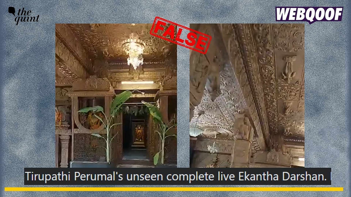 <div class="paragraphs"><p>Fact-check: An old video of a replica temple of the Tirumala-Tirupati temple located in Alipiri is being shared as the actual Venkateswara Swamy temple in Tirumala.</p></div>