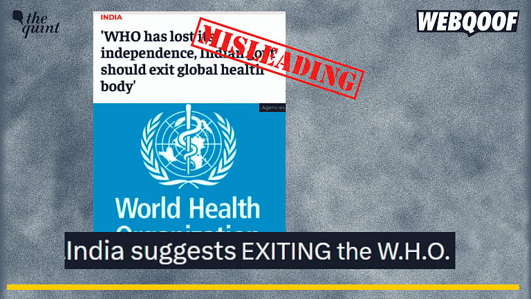 <div class="paragraphs"><p>Fact-check: A misleading report is going viral to falsely claim that after USA, India will now withdraw from the WHO.</p></div>