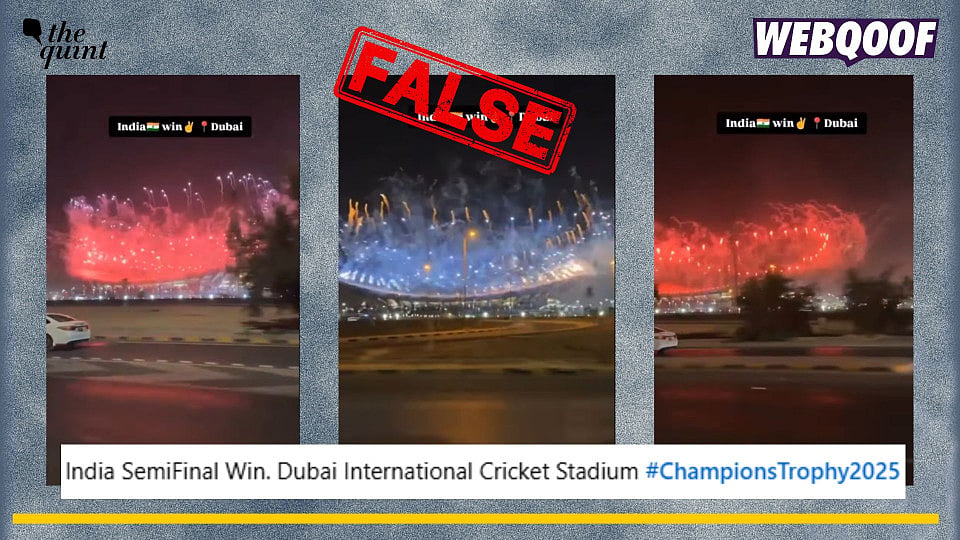 <div class="paragraphs"><p>An old video of fireworks from Kuwait's stadium is being falsely linked to India vs Australia semi-final match in the ICC Champions Trophy.</p></div>