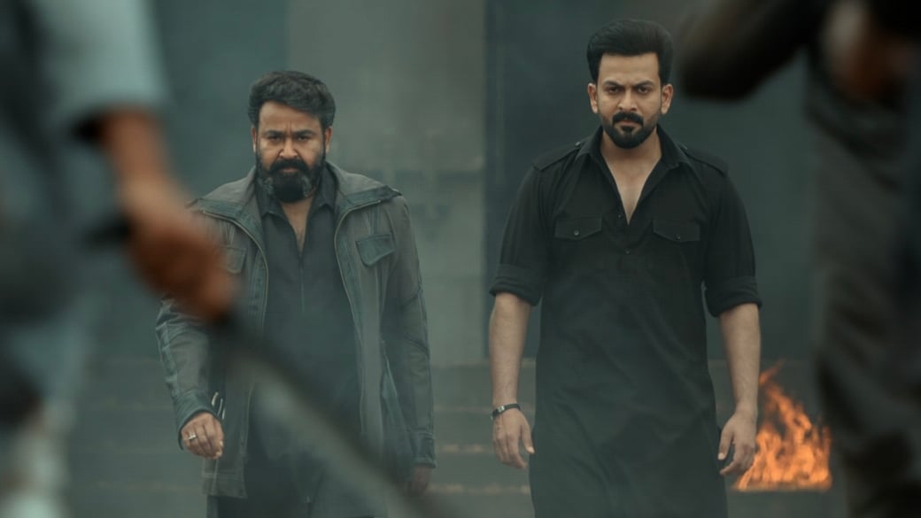 <div class="paragraphs"><p>Mohanlal and Prithviraj Sukumaran in a still from the trailer.&nbsp;</p></div>