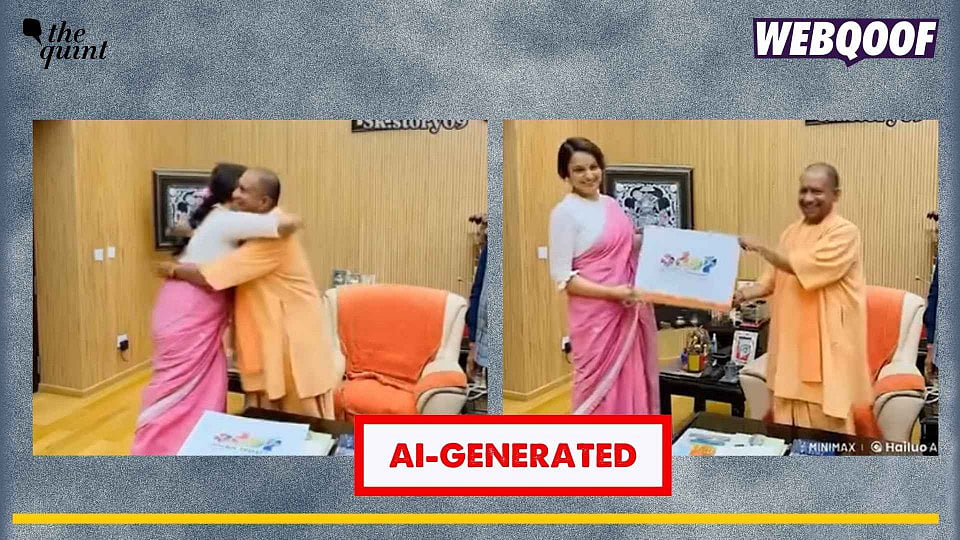 <div class="paragraphs"><p>An AI-edited video showing Kangana Ranaut hugging Yogi Adityanath is going viral online.</p></div>