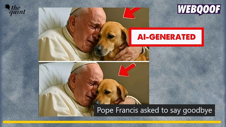 <div class="paragraphs"><p>An AI-generated image of Pope Francis crying while hugging a dog is going viral as a 'last photo' of them together.</p></div>