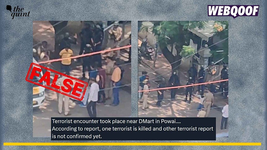 <div class="paragraphs"><p>A video of a mock drill is going viral to falsely claim that it shows 'terrorist encounter' in Powai, Mumbai. </p></div>