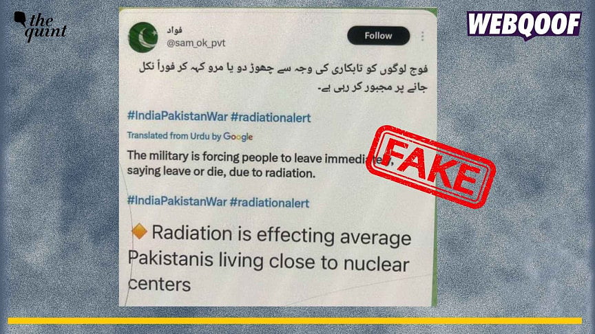<div class="paragraphs"><p>False claims about radiation leak in Pakistan leading to people vacating villages and other health problems has gone viral online.</p></div>