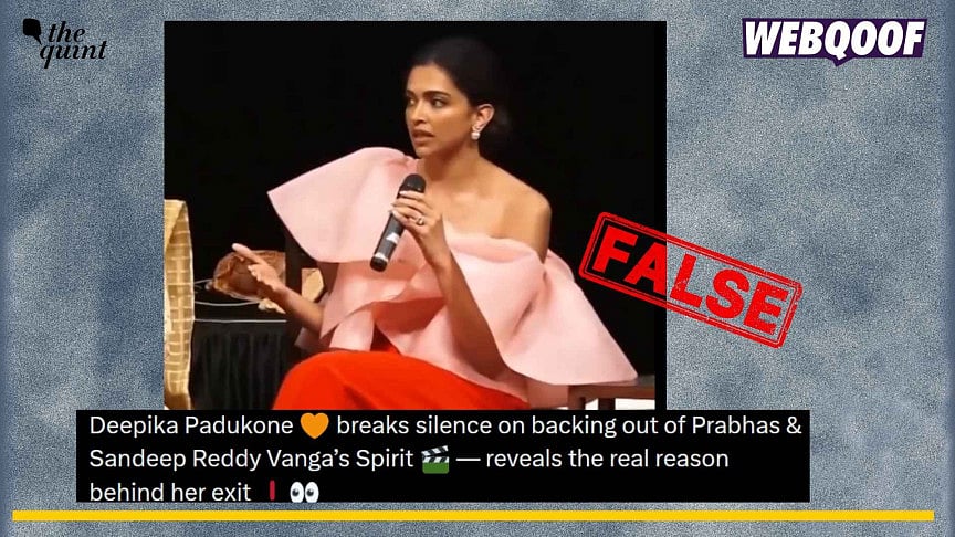 <div class="paragraphs"><p>An old video of Deepika Padukone talking about pay disparity is being falsely linked to her exiting film Spirit. </p></div>