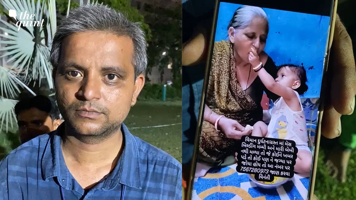 <div class="paragraphs"><p>Ravikumar Thakur (left) and his mother Sarlaben and daughter Aadhya (right). </p></div>