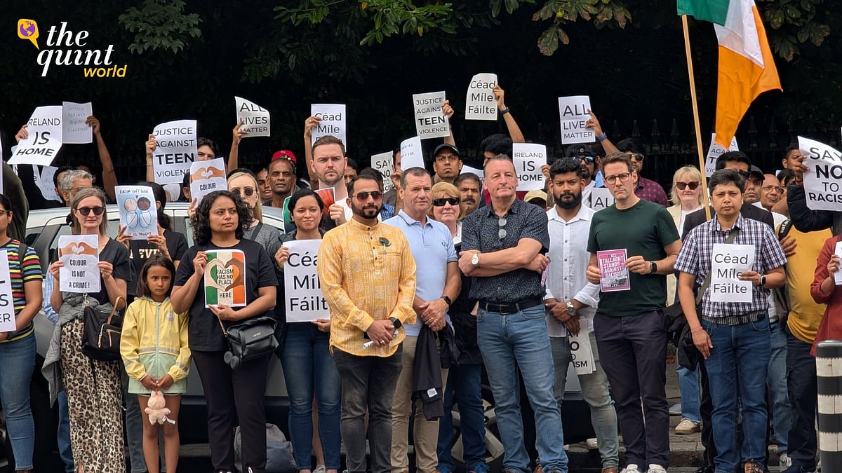 <div class="paragraphs"><p>Members of the Indian community in Dublin holding a protest against the rise in racist crimes by teenagers. </p></div>