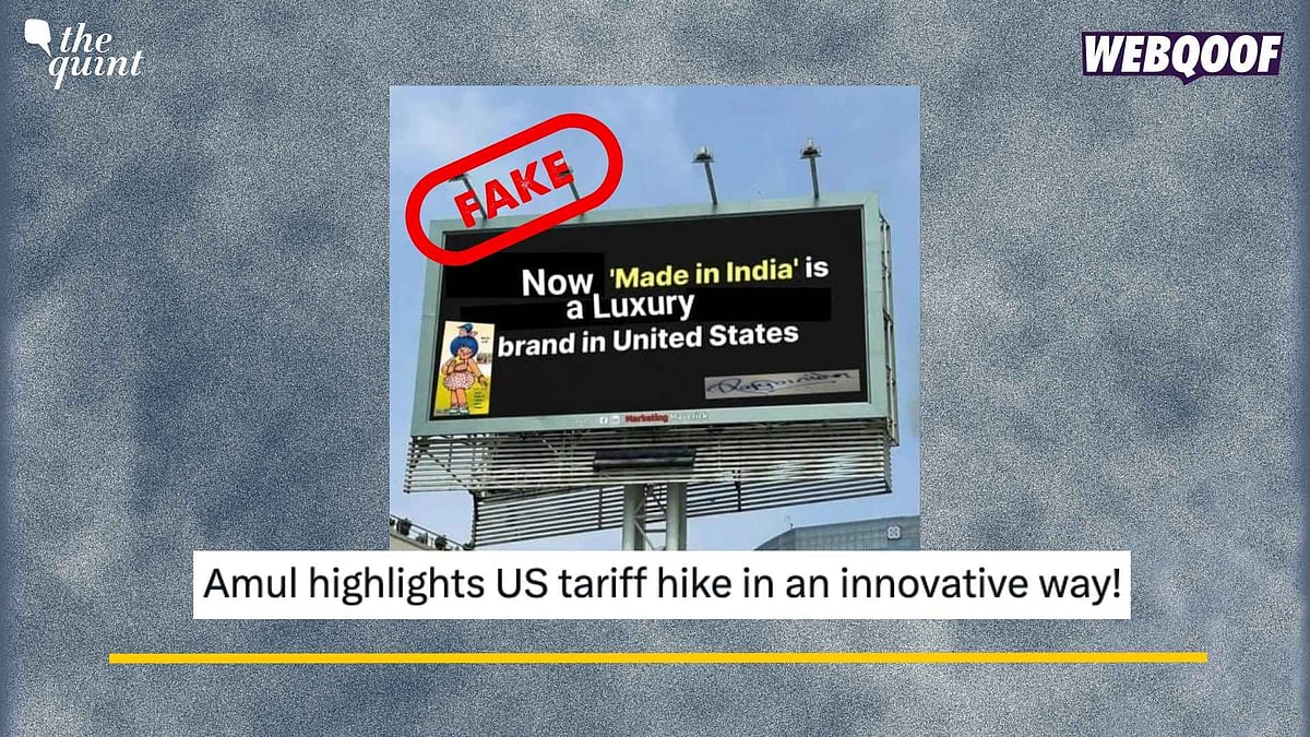 <div class="paragraphs"><p>Fact-Check: Amul has not rolled out any such billboard on the US' tariffs. </p></div>