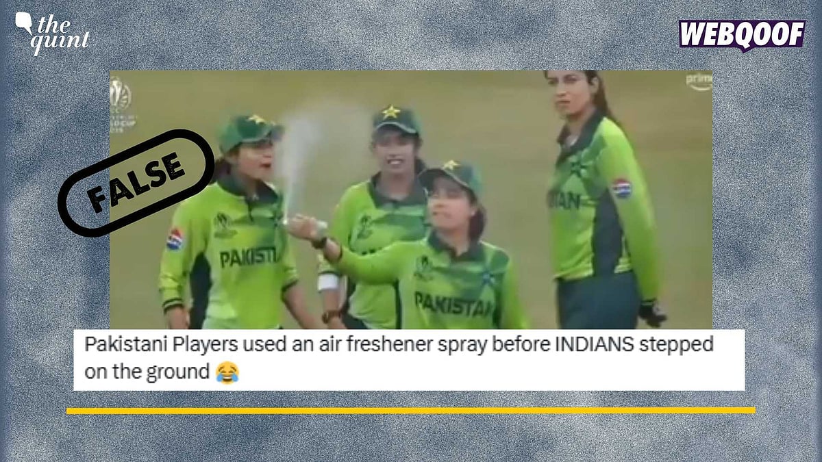 <div class="paragraphs"><p>Fact-Check: The player was seen spraying a disinfectant for a bug issue on field.&nbsp;</p></div>