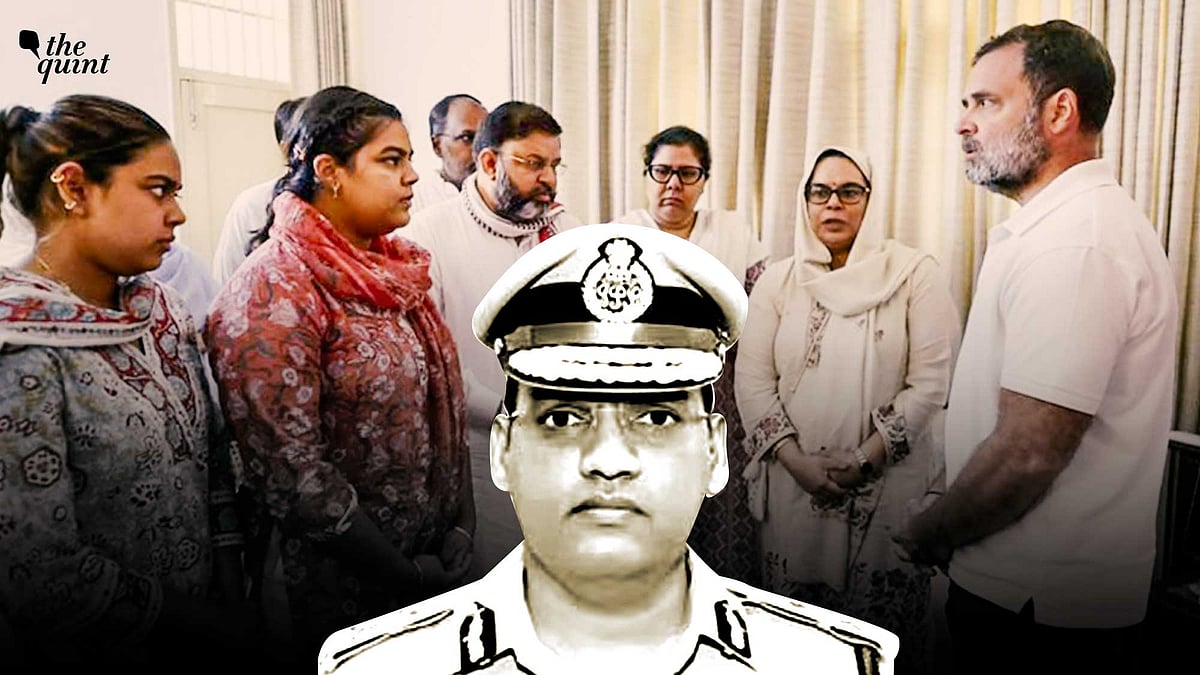 <div class="paragraphs"><p>Rahul Gandhi met the family of deceased cop Y Puran Kumar on Tuesday. </p></div>