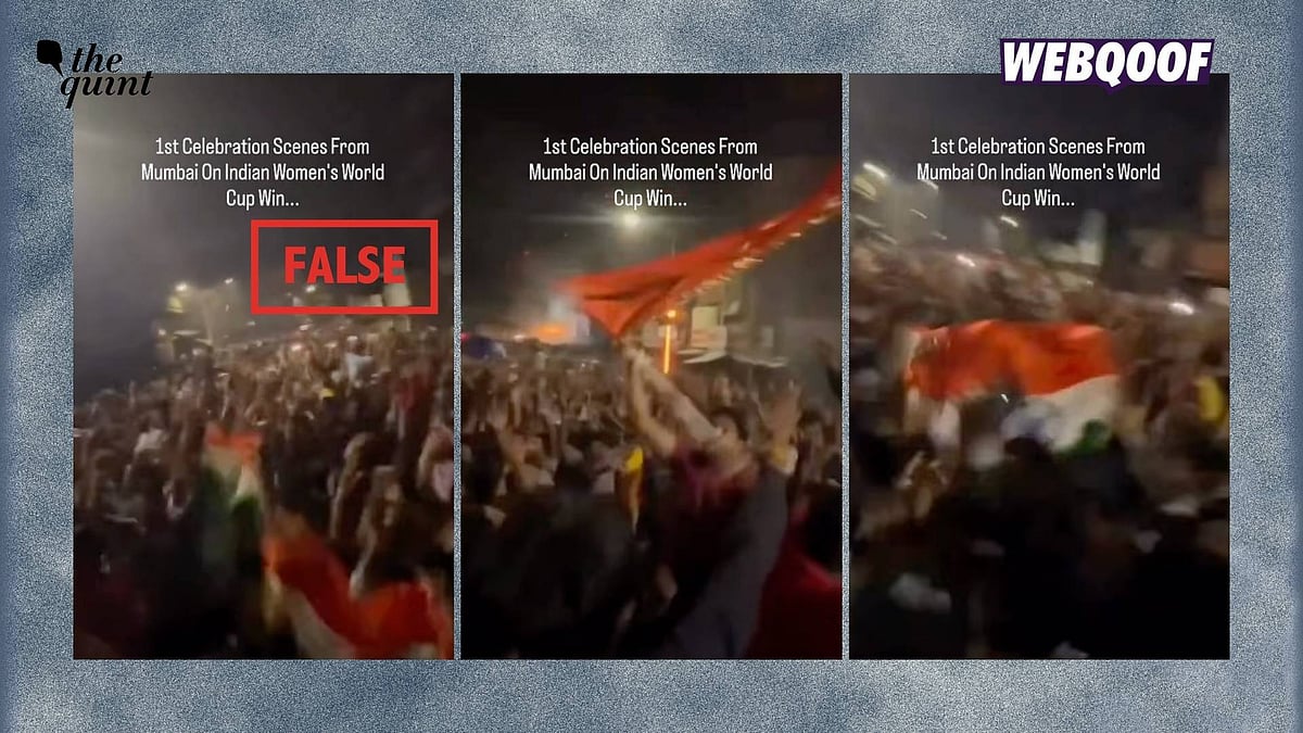 <div class="paragraphs"><p>An old video from Kolhapur is being shared to falsely claim that it shows people celebrating India's win at the&nbsp;2025 ICC Women’s World Cup&nbsp;in Mumbai.</p></div>