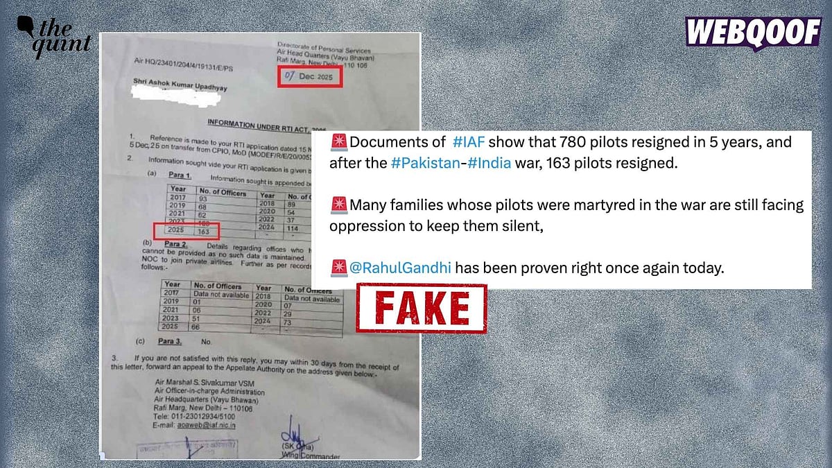 <div class="paragraphs"><p>The viral post claims that 780 pilots have resigned in five years, including 163 after the 2025 India–Pakistan conflict.</p></div>