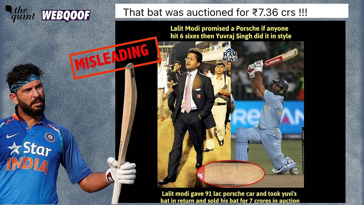 <div class="paragraphs"><p>The post claims that Lalit Modi auctioned the bat given by Yuvraj Singh in exchange for the Porsche.</p></div>