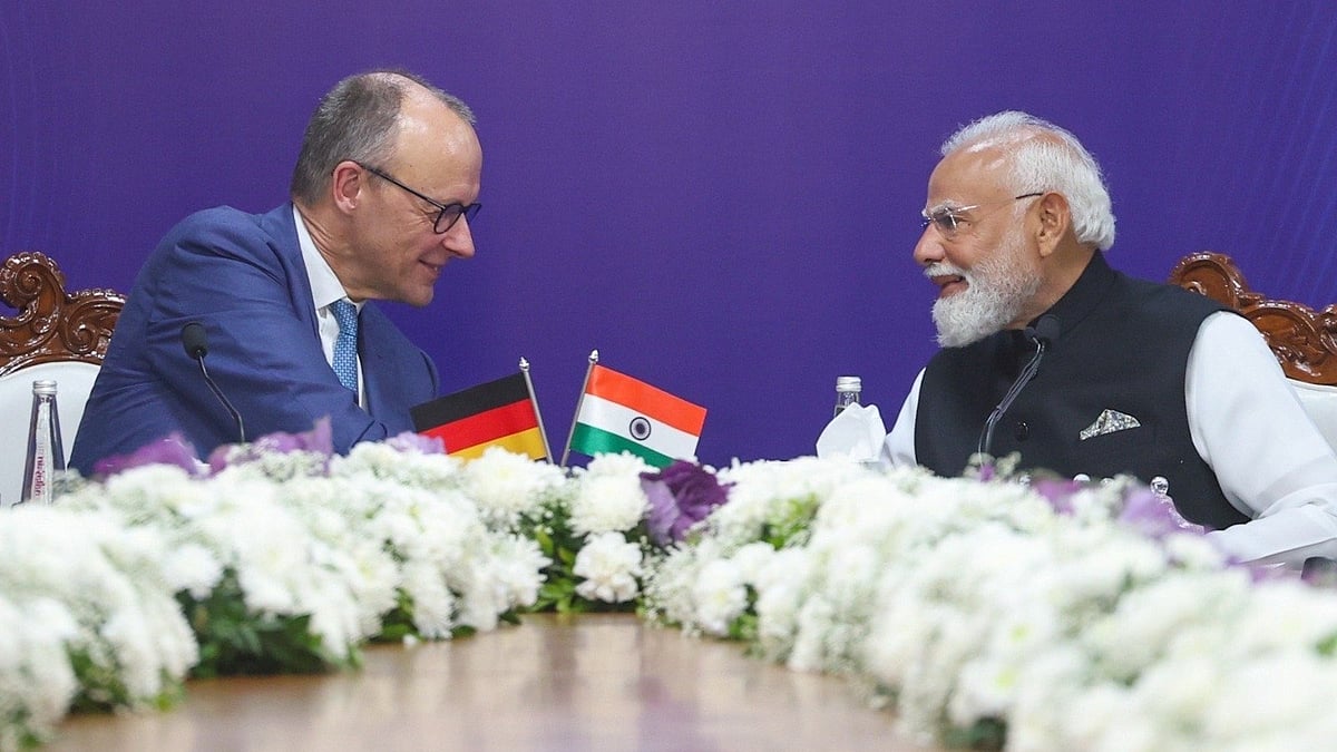 <div class="paragraphs"><p>प्रधानमंत्री नरेंद्र मोदी और जर्मन चांसलर फ्रेडरिक मर्ज़ के बीच 12 जनवरी 2026 को अहमदाबाद में द्विपक्षीय वार्ता हुई</p></div>