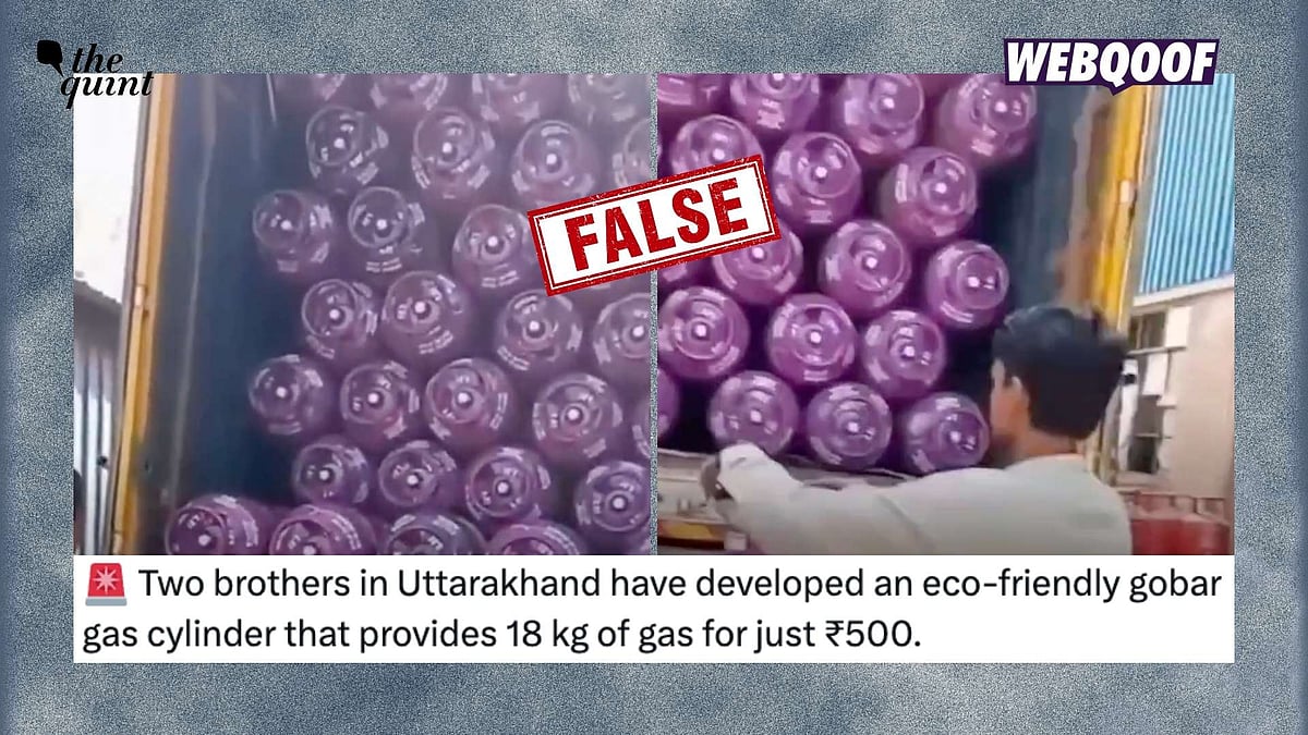<div class="paragraphs"><p>A video showing purple cylinders has gone viral with the false claim that it shows biogas cylinders made using cow dung, developed by two brothers in Uttarakhand.</p></div>