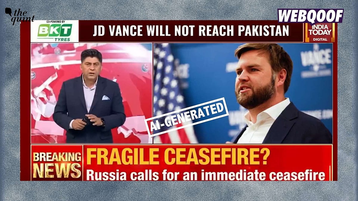 <div class="paragraphs"><p>An AI-generated video of an <em>India Today</em> report&nbsp;where anchor Gaurav  Sawant claims JD Vance might not reach Pakistan is going viral.&nbsp;</p></div>