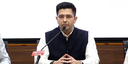 <div class="paragraphs"><p>Raghav Chadha, and 6 other Aam Aadmi Party MPs quit part and declare to join BJP.</p></div>