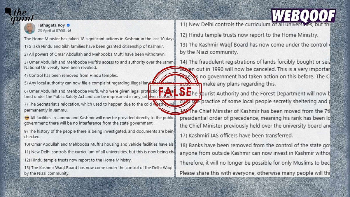 <div class="paragraphs"><p>A post is being shared on social media that falsely claims to list all the actions taken by the Home Minister in the last 10 days. </p></div>