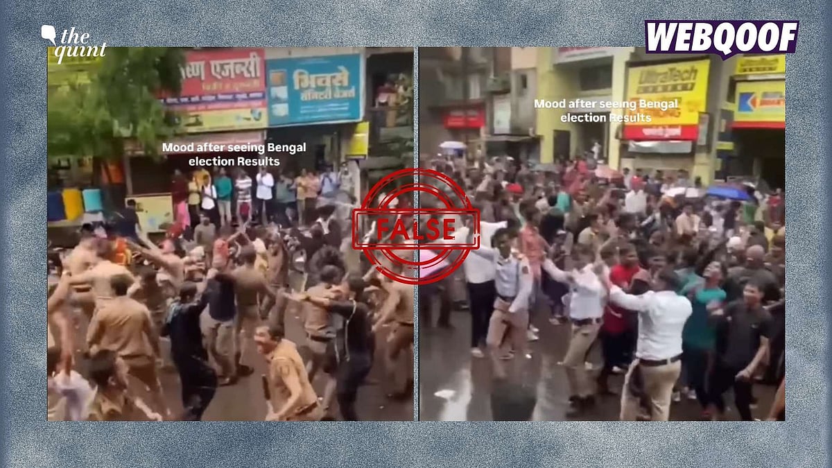 <div class="paragraphs"><p>A video is being shared on the internet falsely claiming to show&nbsp;police officers celebrating the BJP's victory in West Bengal.</p></div>