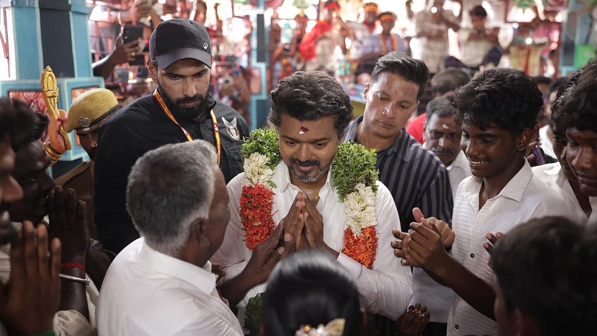 <div class="paragraphs"><p>Photo of TVK’s Vijay in Thiruvallur.&nbsp;</p></div>