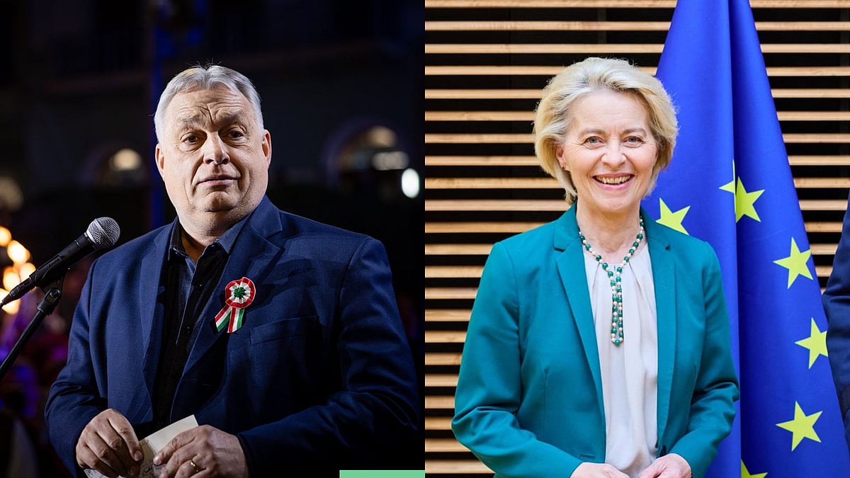 <div class="paragraphs"><p>Former Hungarian Prime Minister Viktor Orban (left) and European Commission President Ursula von der Leyen.</p></div>