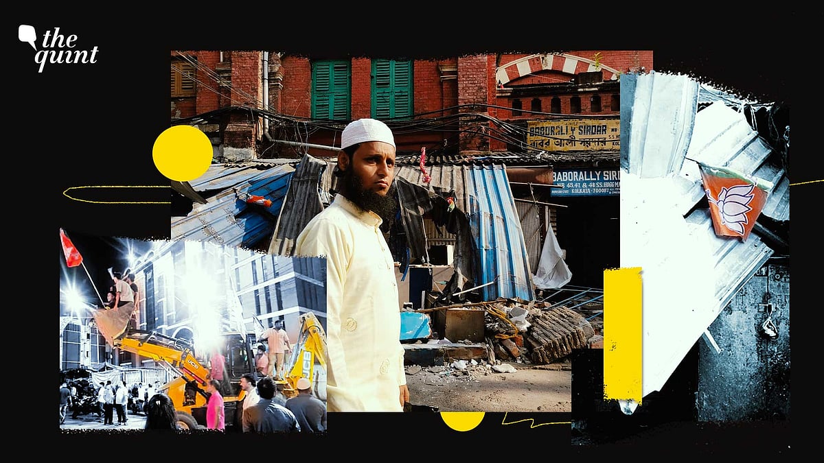 <div class="paragraphs"><p>On 5 May, a crowd of hundreds gathered at the city's iconic New Market area with bulldozers, led by unknown persons who chanted Jai Shree Ram.</p></div>