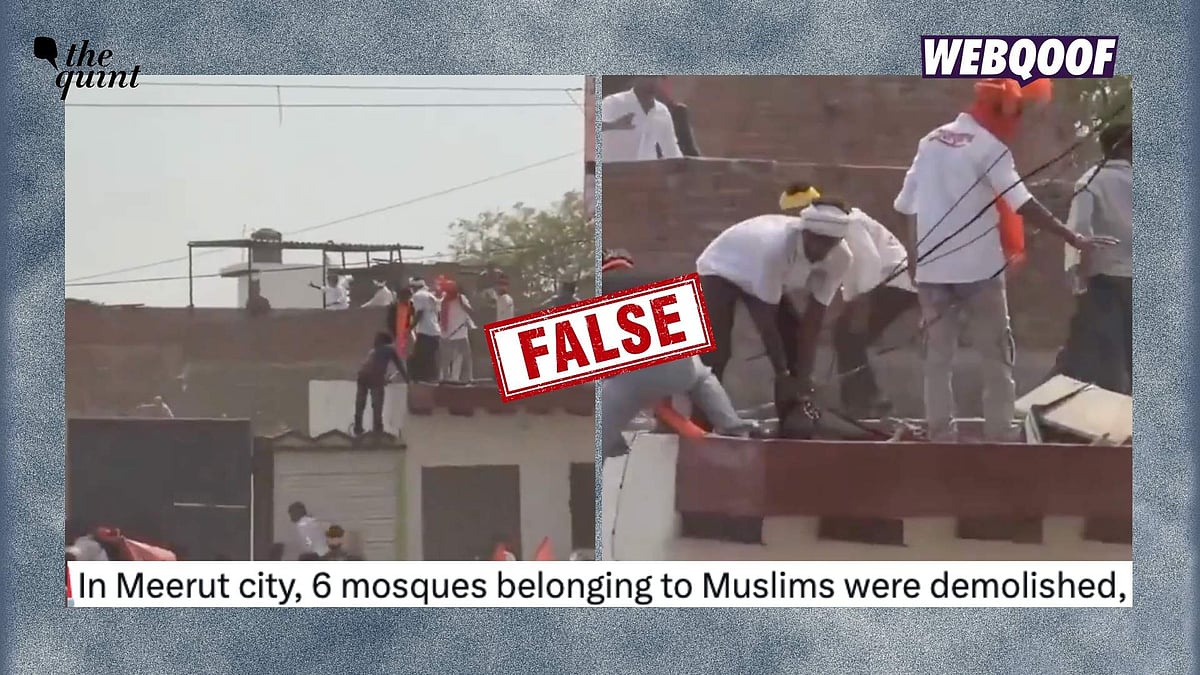 <div class="paragraphs"><p>A video of a clash in Hapur is being shared with the false claim that it shows the aftermath of six mosques being demolished in Meerut, Uttar Pradesh.</p></div>