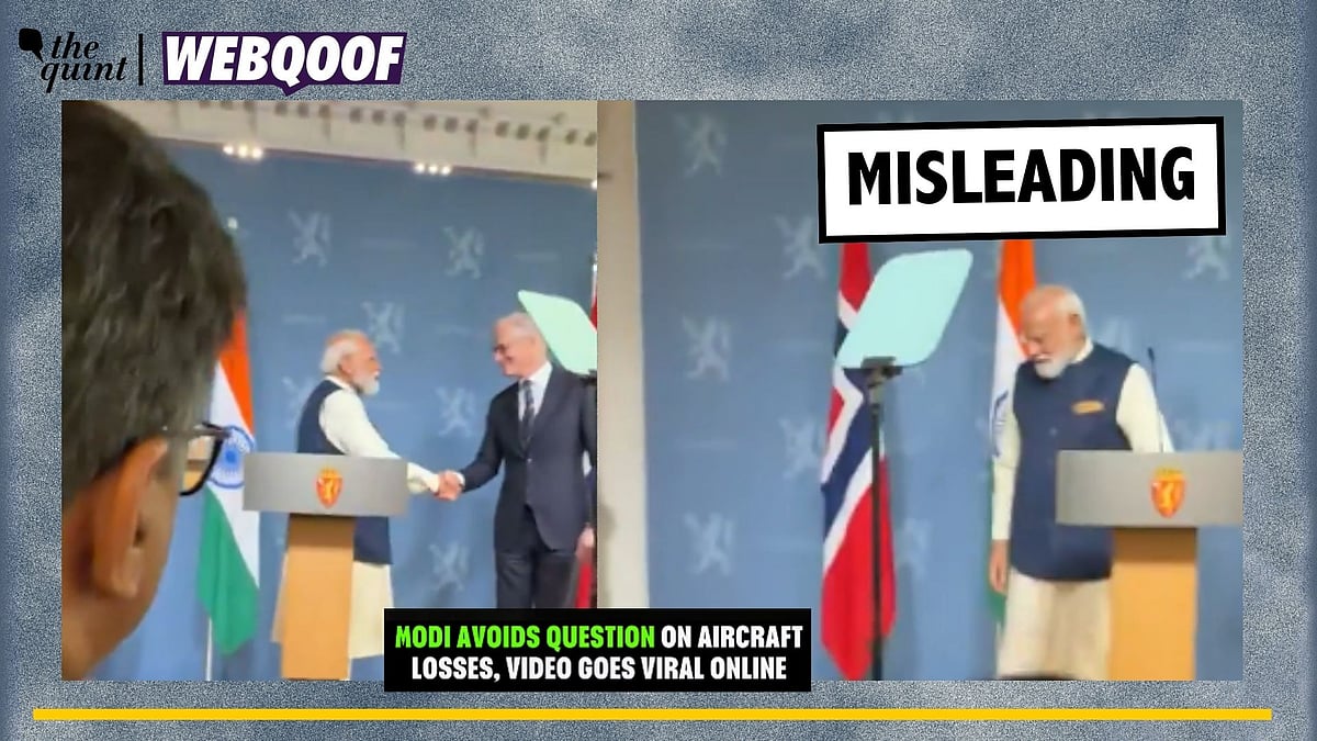 <div class="paragraphs"><p>Fact-Check | The question journalist Helle Lyng asked PM Modi in Oslo had nothing to do with alleged aircraft losses faced by India during the conflict with Pakistan last year.</p></div>