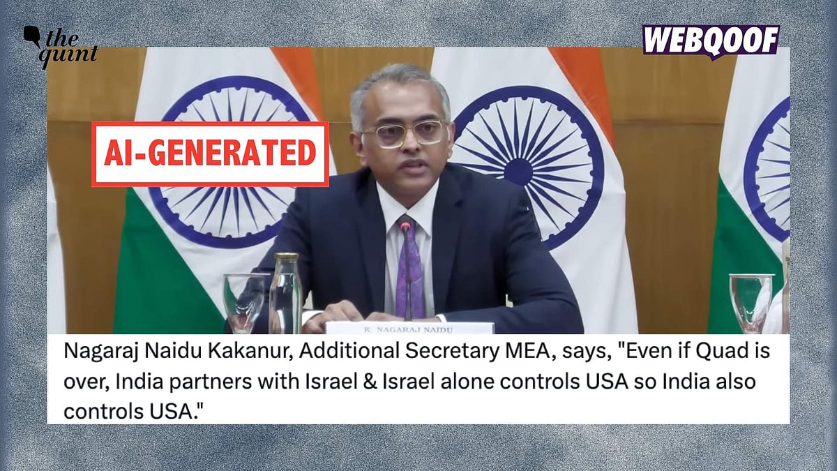 <div class="paragraphs"><p>An AI-generated video is being shared to falsely claim that an Indian diplomat said that Israel has complete control over the USA and US President Donald Trump.</p></div>