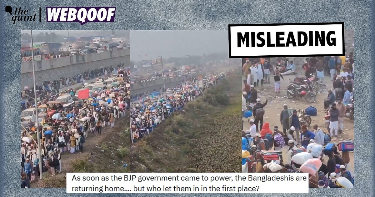 Old Video of Muslim Congregation Shared as Bangladeshis Leaving West Bengal