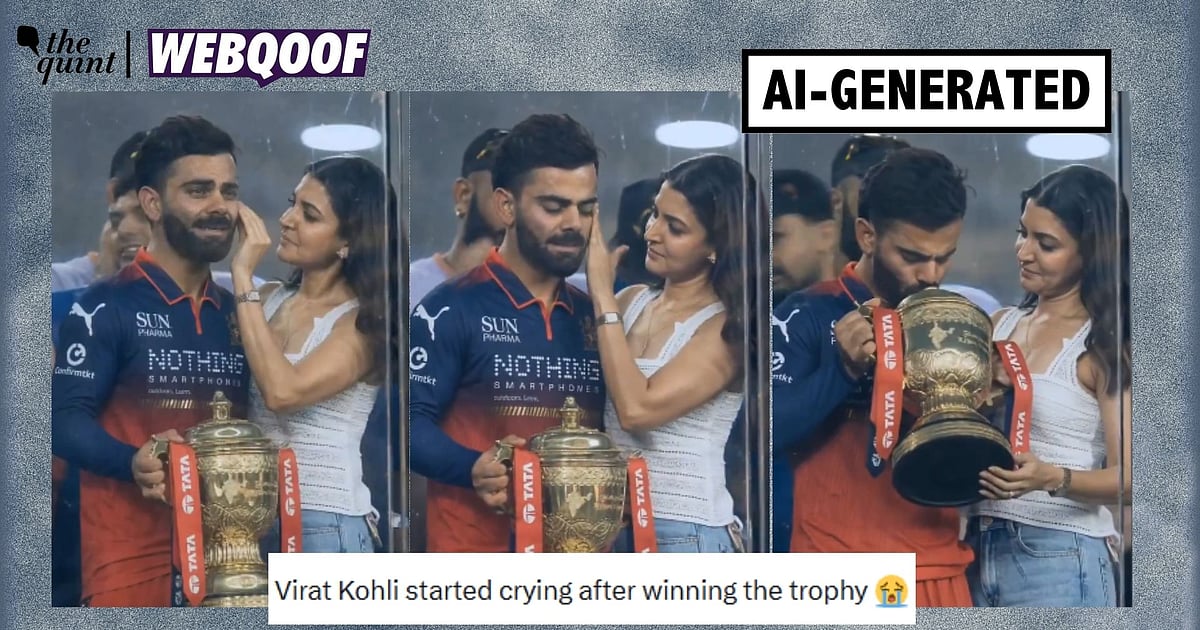 This Clip of Virat Kohli Crying While Lifting IPL 2026 Trophy Is AI-Generated
