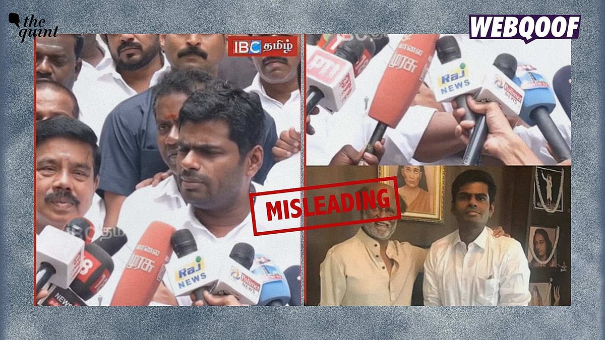 <div class="paragraphs"><p>A video of&nbsp;K Annamalai speaking about meeting Rajinikanth and calling the actor his 'guru' has been going viral on the internet with a false claim.&nbsp;</p></div>