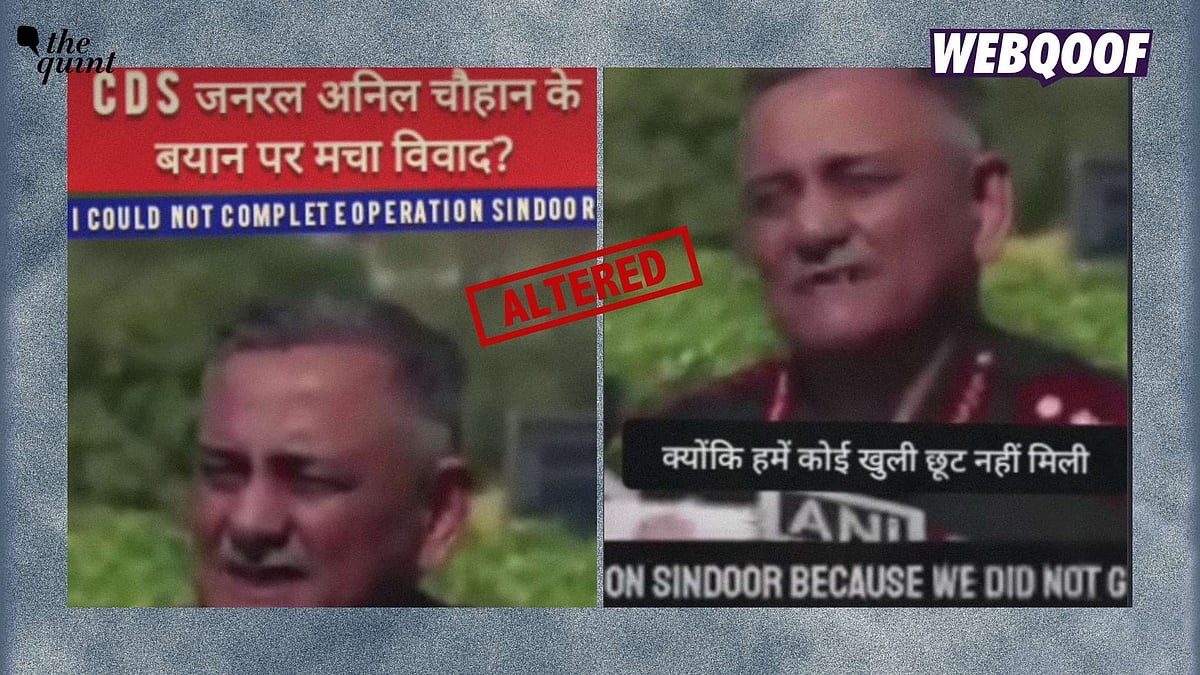 <div class="paragraphs"><p>A video is being shared on social media, falsely claiming to show former CDS Anil Chauhan commenting on Operation Sindoor in his retirement speech.&nbsp;</p></div>