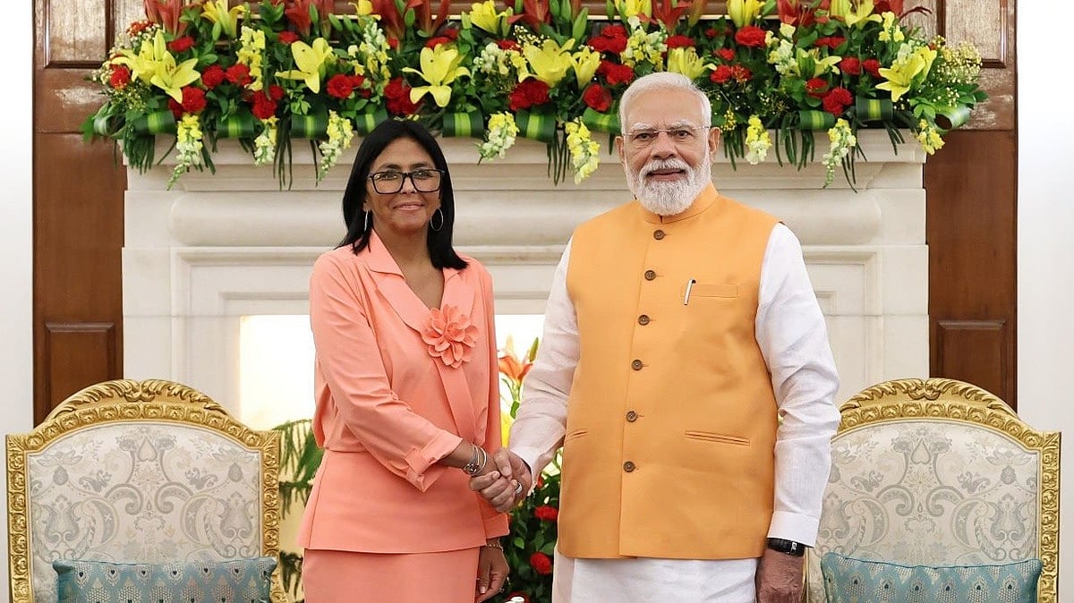 <div class="paragraphs"><p>Venezuela’s Acting President Delcy Rodriguez and Prime Minister Narendra Modi met in New Delhi.</p></div>