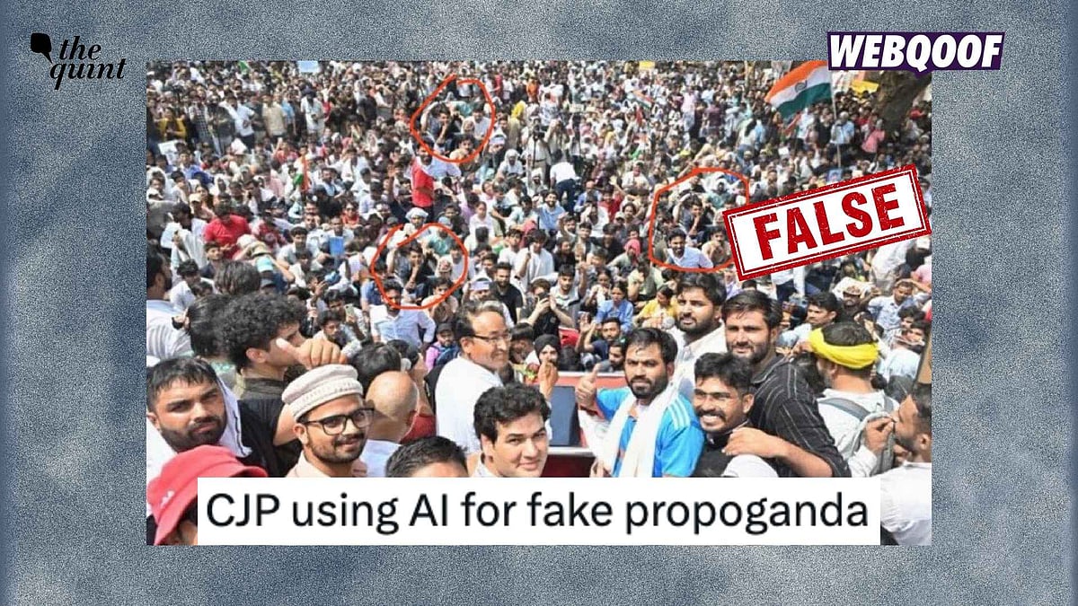 <div class="paragraphs"><p>A real photo went viral with the false claim that it shows an AI-generated image of a large crowd at the CJP's protest at Jantar Mantar, Delhi.</p></div>