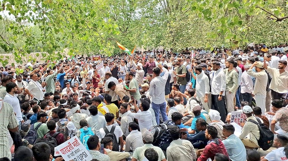 <div class="paragraphs"><p>Peaceful student protest in Lucknow over irregularities in exams. </p></div>