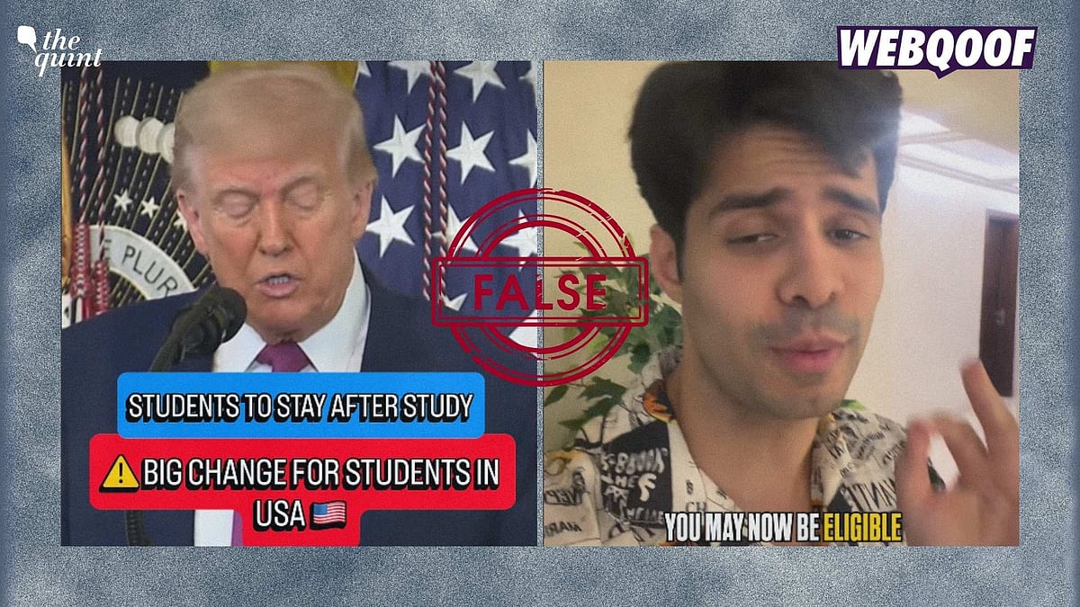 <div class="paragraphs"><p>A video was shared on social media, falsely claiming to show US President Donald Trump stating that students can now stay in the country after finishing their studies.</p></div>