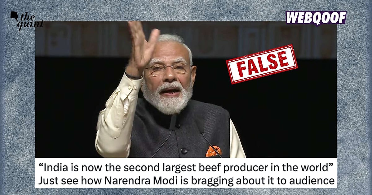 PM Modi Did Not Call India the 'Second-Largest Beef Producer', Claim is False