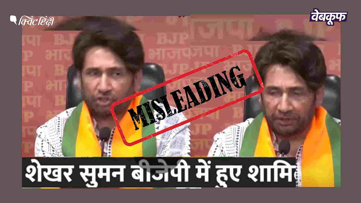 <div class="paragraphs"><p>दावा किया जा रहा है कि शेखर सुमन हाल में बीजेपी में शामिल हुए हैं</p></div>