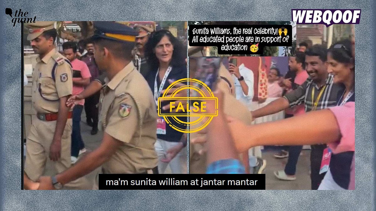 <div class="paragraphs"><p>A video is being shared on the internet, falsely claiming to show Sunita Williams attending the Cockroach Janta Party Protest at Jantar Mantar.</p></div>