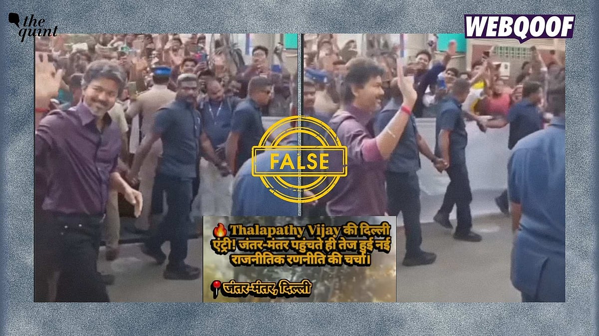 <div class="paragraphs"><p>A video is being shared, falsely claiming to show Tamil Nadu Chief Minister C Joseph Vijay visiting Jantar Mantar.</p></div>