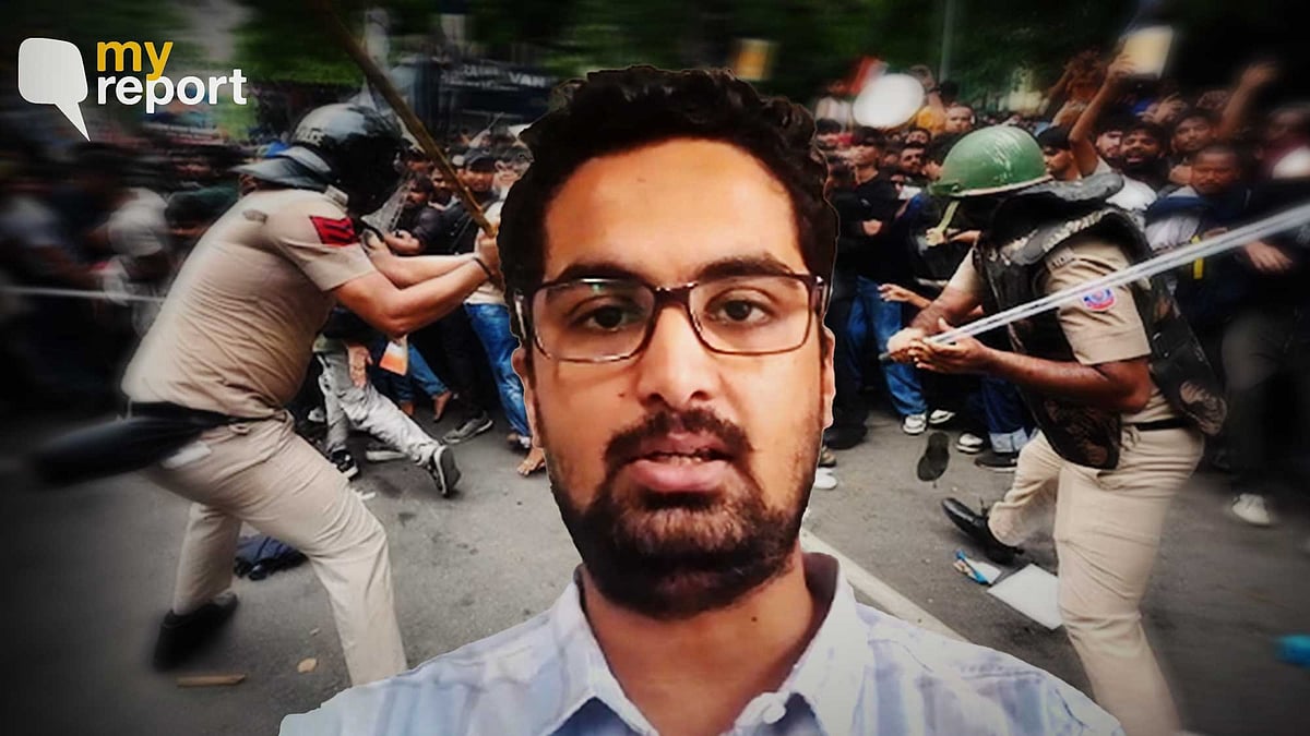 <div class="paragraphs"><p>"I was roughed up, though others were treated far worse. Random people who weren't even protestors were swept up in the same crackdown—one man was picked up from Raisina Hill, someone with no connection to the protest at all, and he was beaten badly," writes a Nashik-based teacher who was detained during the CJP protest on Monday, 21 July.</p></div>