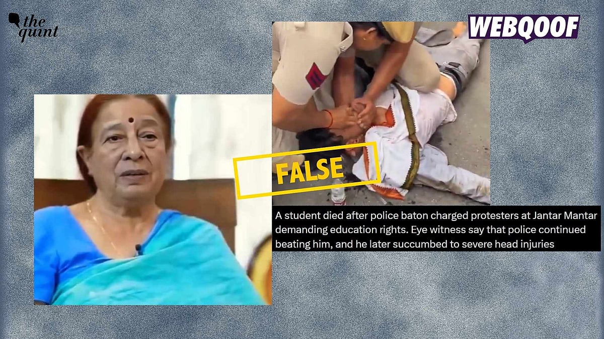 <div class="paragraphs"><p>A post was shared on social media with the false claim that a student died during the Cochroach Janta Party protest at Jantar Mantar. </p></div>