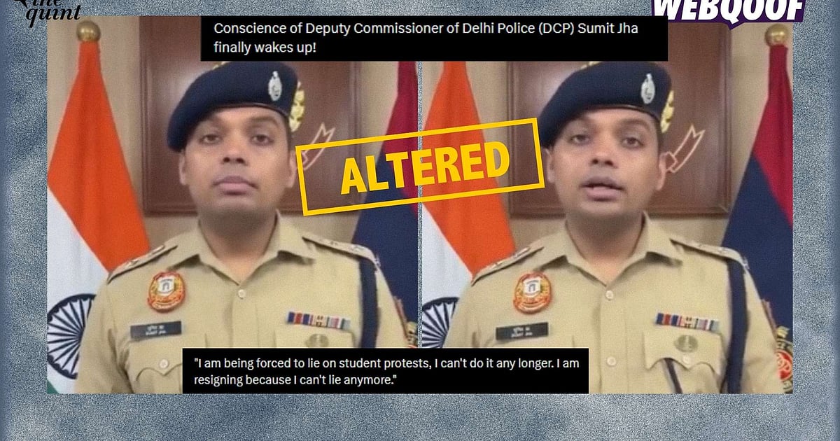 Viral Video Claims DCP Sumit Jha Resigns Over Student Protests