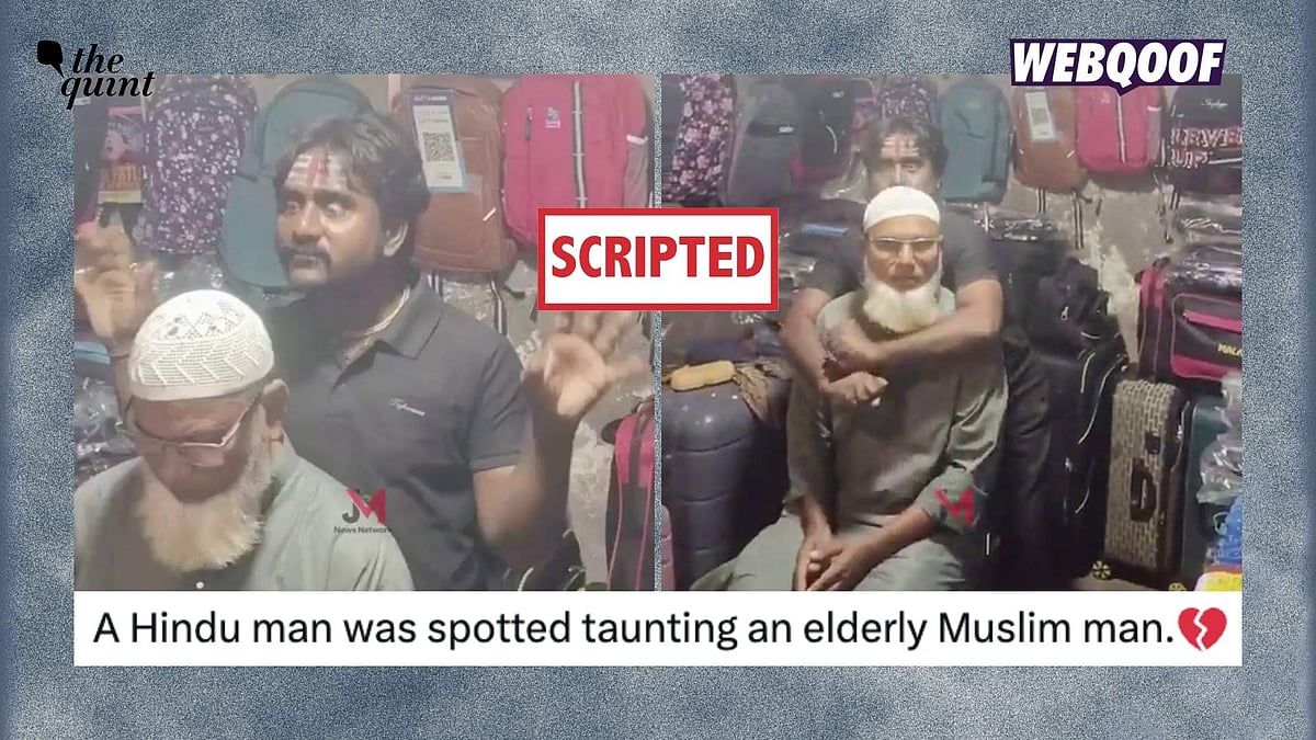 <div class="paragraphs"><p>A scripted video is being shared to falsely claim that it shows a Hindu man harassing an elderly Muslim man.</p></div>